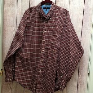 Classic Tommy Hilfiger Red+Blue Plaid shirt XL
